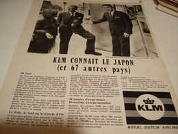 ANCIENNE PUBLICITE KLM ROYAL DUTCH AIRLINES 1964 - Pubblicità