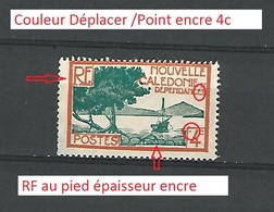 Variétés 1928 N°141 OCÉANIE NOUVELLES CALÉDONIE   BAIE DE LA POINTE DES PALÉTUVIERS  NEUF SANS GOMME DOS CHARNIÈRE - Unused Stamps