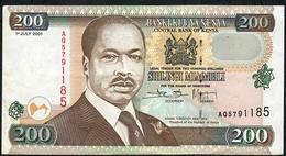 KENYA P38f 200 SHILLINGS 2001  #AQ     XF - Kenya