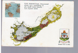 The Bermudas Map Landkarte MAP 1933, 2 Scans - Cartes Géographiques