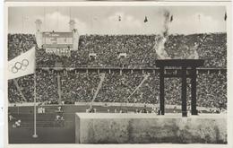 GERMANY Used Olympic Postcard With The Olympic Fire In The Stadium During The  The Games - Sommer 1936: Berlin