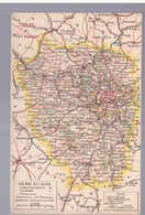 France Seine- Et- Oise Landkarte MAP Ca 1920, 2 Scans - Cartes Géographiques