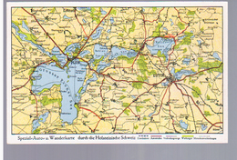 Auto- Und Wanderkarte Holsteinische Schweiz Eutin Plön Landkarte MAP Ca 1940, 2 Scans - Ploen