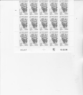 ST PIERRE ET MIQUELON - N° 626 MOUSSES ET LICHENS - BLOC DE 15 COIN DATE 1996 -COTE : 30 € - Unused Stamps