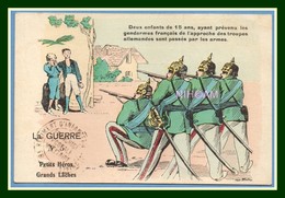 CPA Illustr Metteix La Guerre N° 5 Petits Héros Grands Lâches Voy Cachet FM 8é Régt D'Infanterie Coloniale Guerre 1914 - Metteix