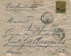 Lettre Cotonou Dahomey Via Bordeaux Longo A Bordeaux - Covers & Documents