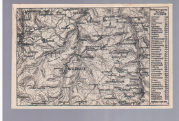 Germany Bad Wildbad Wildbad Und Umgebung Landkarte MAP 1922, 2 Scans - Cartes Géographiques