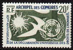 COMORES N° 15 X 10ème Anniversaire De La Déclaration Universelle Des Droits De L'Homme Trace Ch. Sinon TB - Sonstige & Ohne Zuordnung