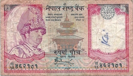 Lotto Di N. 2  Banconote   NEPAL   Da 5  Rupees  /  SRI LANKA   Da 5  Rupees  -   Anno 1985 - Altri – Asia