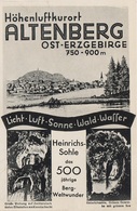 Litho AK Altenberg Erzgebirge Heinrichsohle Geising Rehefeld Zinnwald Schellerhau Oberbärenburg Bärenfels Holzhau Moldau - Altenberg