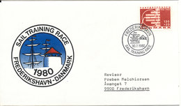 Denmark Cover Sail Training Race Frederikshavn 1-8-1980 With Special Cachet - Brieven En Documenten