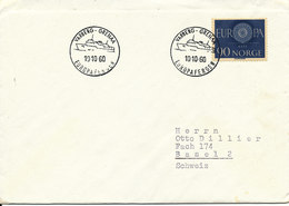 Norway Cover EUROPAFERGEN Grenaa - Varberg 10-10-1960 With EUROPA CEPT Stamp Sent To Switzerland - Lettres & Documents