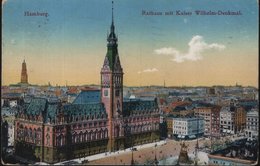 Hamburg. Rathaus Mit Kaiser Wilhelm-Denkmal - Mitte