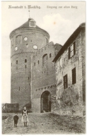 NEUSTADT GLEWE Mecklenburg Eingang Zur Alten Burg 1909 Bläulich Belebt TOP-Erhaltung Ungelaufen - Ludwigslust