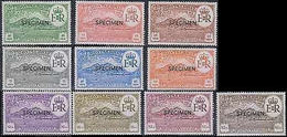 CV:€14.40 MONTSERRAT 1982 Boat Anniversary Volcano SPECIMEN SET:10 [spécimen,Muster,muestra,saggio] - Volcanos