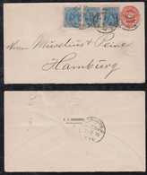 Dänemark Denmark 1895 Uprated Stationery Envelope KOPENHAVN To HAMBURG Germany - Covers & Documents