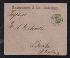 Dänemark Denmark 1895 Printed Matter 5 Oere Single Use HELSINGOR To BRAKE OLDENBURG - Briefe U. Dokumente