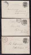 Dänemark Denmark 1902 3 Postcards 3 Oere Single Use - Lettres & Documents
