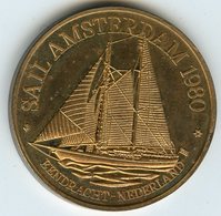 Médaille Jeton Pays-Bas Netherland Sail Amsterdam 1980 Bendracht - Monétaires/De Nécessité