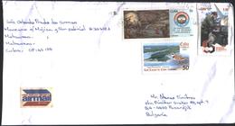 Mailed Cover (letter) With Stamps Turism Bird 2007, Primitive People 1990 , Industry 2016 From  Cuba - Lettres & Documents