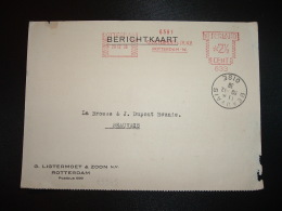 CP EMA 633 à 2 1/2 CENT Du 29 12 38 ROTTERDAM - W. + G. LIGTERMOET & ZN. N.V. - Maschinenstempel (EMA)