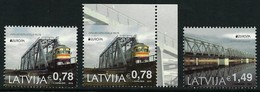 LETONIA/ LATVIA/ LETTLAND/ LETTONIE -EUROPA 2018 - "PUENTES.- BRIDGES - BRÜCKEN - PONTS".- SERIE De 2 V. + SELLO CARNET - 2018