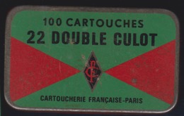 BOITE ANCIENNE METAL PUBLICITAIRE CARTOUCHERIE FRANCAISE PARIS - Boîtes