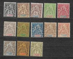 #266# SENEGAMBIE ET NIGER YVERT 1/13 MH*. SOME TONED SPOTS, SEE SCANS. - Unused Stamps