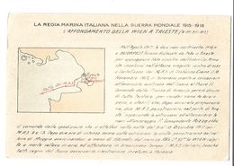 REGIA MARINA ITALIANA-L'AFFONDAMENTO DELLA WIEN A TRIESTE -NV FP - War 1914-18