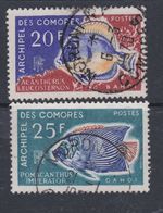 COMORES N° 47 / 48 O  Poissons Divers La Paire Oblitération Mopyenne Sinon TB - Used Stamps