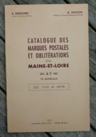 Catalogue Des Marques Postales Et Oblitérations Du Maine Et Loire Grégoire Passini 1961 - France