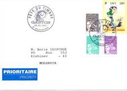 2001. France - Moldova(17 Rochefort), By Prioritaire Post - Brieven En Documenten