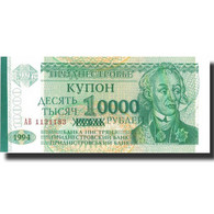Billet, Transnistrie, 10,000 Rublei On 1 Ruble, 1994, 1994, KM:29, NEUF - Russia