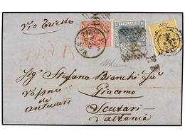 1 ALBANIA. 1871. Entire Letter Ex The Bianchi Correspondence From VENICE To SCUTARI (Albania) Endorsed 'via Trieste' And - Andere & Zonder Classificatie