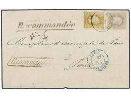 114 BELGICA. Of.32, 35. 1878. ANVERS To PARIS. Folded Letter Franked With <B>25 Cts.</B> Olive And <B>50 Cts.</B> Grey S - Other & Unclassified