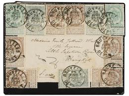 130 BELGICA. 1900. BRUXELLES To BANGKOK (Siam). Envelope Franked With Three <B>1 Cto. </B>grey, Six <B>2 Cts.</B> Brown  - Autres & Non Classés