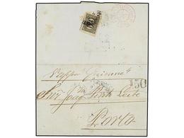 136 BRASIL. 1865. RECIFE A PORTO. <B>60 Reis</B> Negro, Para El Pago Del Porte Interno. Manuscrito<I> 'Vapor Guienne'. < - Other & Unclassified