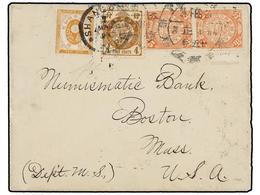 165 CHINA. 1899. SHANGHAI To USA. Envelope Franked With <B>4 Cts.</B> And <B>5 Cts.</B> (2) With Native Cancel Mixed Wit - Other & Unclassified