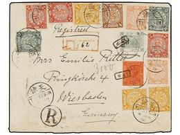 167 CHINA. Sc.61. 1900. TIENTSIN To GERMANY. Envelope Franked With Chinese <B>1 Cto.</B> (3), <B>2 Cts.</B> (3), <B>4 Ct - Autres & Non Classés