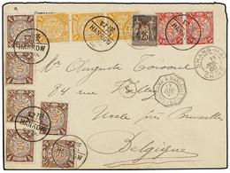 169 CHINA. 1900. HANKOW To BELGIUM. Envelope Franked With Chinese <B>1/2 Cts.</B> (6), <B>1 Cto.</B> (3), <B>2 Cts.</B>  - Altri & Non Classificati