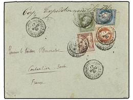 170 CHINA. 1901. CHINA To FRANCE. Envelope Franked With <B>1 Cts.</B>, <B>2 Cts.</B> (2) And<B> 20 Cts.</B> French Stamp - Andere & Zonder Classificatie