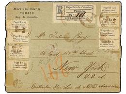 181 COLOMBIA. Yv.Tu 1/8 + R1. 1901. <B>PROVISIONALES DE TUMACO. </B>TUMACO A NEW YORK. Sobre Comercial De Max Heiman Cir - Sonstige & Ohne Zuordnung