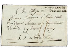 208 FRANCIA. 1795. BREST A LINDRE. Carta Completa, Marca <B>I DIV. ARMÉE/DES COTES DE BREST.</B> MAGNÍFICA. - Sonstige & Ohne Zuordnung