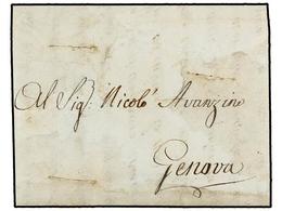 394 ARGELIA. 1795 (6 Diciembre). BONA (Bóne En Francés, Argelia, Cerca De La Frontera Con Tunez) A GENOVA. Carta Complet - Other & Unclassified