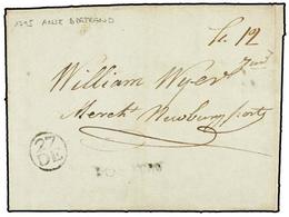 397 GUADALUPE. 1795 (28 Noviembre). ANSE BERTRAND To NEWBURY (Usa). Entire Letter With Linear <B>BOSTON</B> Entry Mark T - Sonstige & Ohne Zuordnung