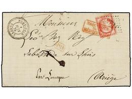 432 LEVANTE: CORREO FRANCES. 1875. PORT-SAID To FRANCE. Entire Letter Franked With French <B>80 Cts. </B>rose Stamp Tied - Sonstige & Ohne Zuordnung