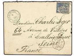 438 NUEVA CALEDONIA. 1890 (Dec 9). Cover At Military Concession Rate Franked By General Issues 1881 Dubois <B>15c.</B> B - Altri & Non Classificati