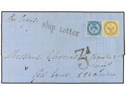 445 REUNION. 1868. ST. DENIS To PORT LOUIS. Entire Letter To PORT LOUIS Endorsed 'per Express' Franked By Uncancelled 18 - Other & Unclassified