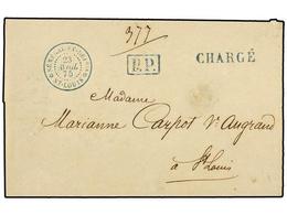 447 SENEGAL. 1875 (April 23). Registered Cover, Side Flaps Removed, Locally Used With Framed <B>P.P.</B> Straight Line < - Altri & Non Classificati