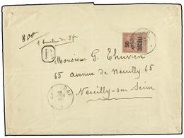 452 ZANZIBAR. Ce.31. 1900 (Nov 25). Registered Cover Commercially Used To NEUILLY SUR SEINE (France) Franked By 1896 <B> - Autres & Non Classés